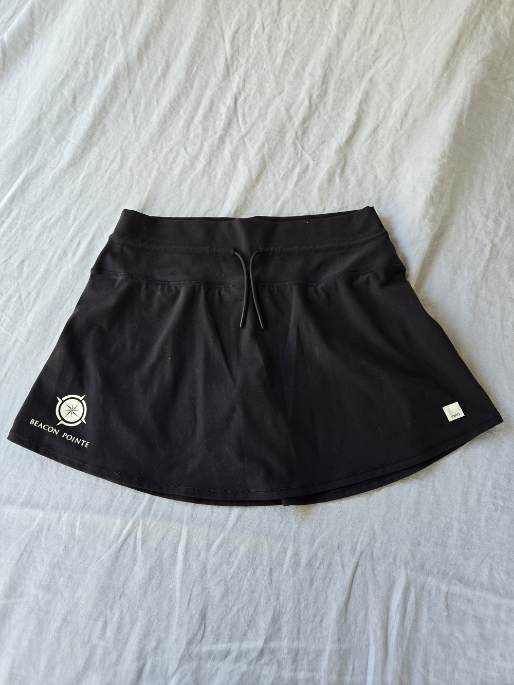 Vuori Black Athletic Skirt with Drawstring